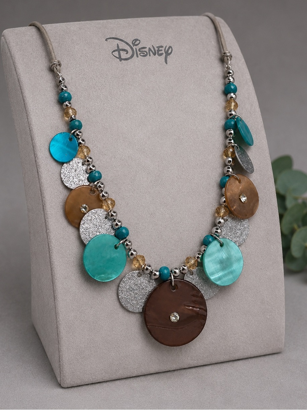 Disney Multicolor Disc Statement Necklace (BR1616/3)